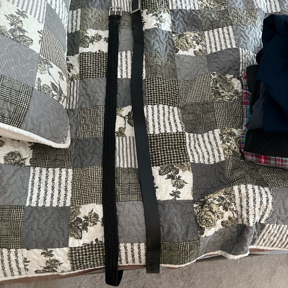 2 PIECE BLACK BELT SET